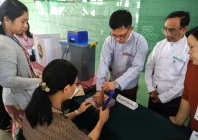 election commission officials prepare at a polling station inside a school ahead of a general election in thingangyun township yangon myanmar december 27 2025 photo reuters