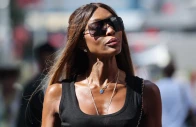 formula one f1   azerbaijan grand prix   baku city circuit baku azerbaijan   september 24 2026 model naomi campbell ahead of practice photo reuters