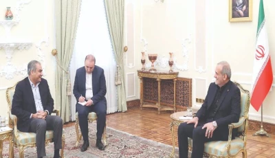 interior minister mohsin naqvi calls on iranian president masoud pezeshkian in tehran to discuss ties boost photo inp