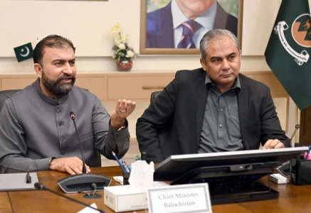 federal interior minister mohsin naqvi with chief minister balochistan sarfaraz bugti in a meeting for sustained law and order in the meeting in cm secretariat quetta on march 16 2026 photo app