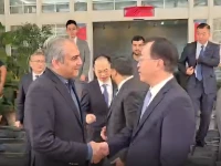 federal interior minister mohsin naqvi at chinese consulate in karachi on april 15 2026 welcomed by chinese consul general yang yundong federal interior minister mohsin naqvi at chinese consulate in karachi on april 15 2026 welcomed by chinese consul general yang yundong