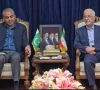 interior minister mohsin naqvi meets his iranian counterpart eskandar momeni in tehran as he arrives on a two day visit to iran screengrab