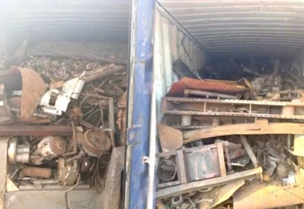 the seized consignment valued at millions of dollars in the international market was hidden skillfully inside a container of imported scrap photo express tribune