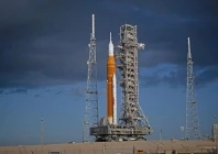 nasa s sls space launch system rocket and orion spacecraft secured to the mobile launcher are seen as they arrive at the launch pad 39b friday march 20 2026 at nasa s kennedy space center in florida photo nasa nasa s sls space launch system rocket and orion spacecraft secured to the mobile launcher are seen as they arrive at the launch pad 39b friday march 20 2026 at nasa s kennedy space center in florida photo nasa
