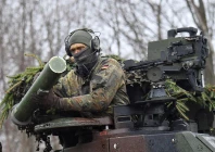 a soldier installs a mells military system on a marder tank as the marder fighting vehicle company of the armoured infantry brigade 37 takes part in nato s high readiness task force in marienberg germany january 12 2023 photo reuters