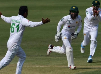 nauman bags fifer as pakistan close in on test series win against zimbabwe