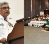 chief of the naval staff admiral naveed ashraf as chief guest addresses an international conference stressing collaboration between industry academia and end users to promote innovation indigenisation and self reliance photo x