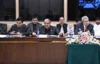 mna syed naveed qamar chairs the meeting of the national assembly standing committee on finance and revenue at parliament house in islamabad on thursday photo x