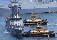 a russian vessel arrives at the simon s town naval base ahead of the brics plus countries which include china russia and iran for a joint naval exercises in south africa s in cape town south africa january 9 2026 reuters