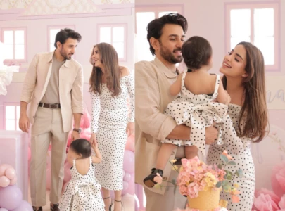 saboor aly and ali ansari celebrate baby serena s first birthday