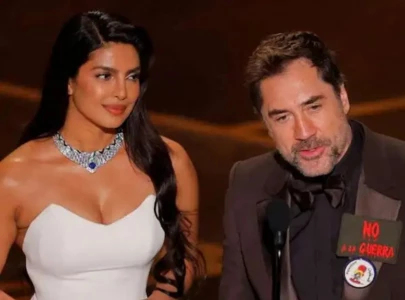 oscars 2026 javier bardem calls for no to war on stage with priyanka chopra oscars 2026 javier bardem calls for no to war on stage with priyanka chopra