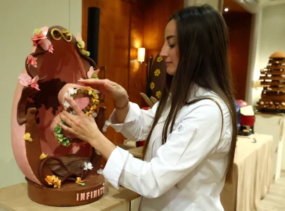 belgian chocolatiers turn easter eggs into edible art at bel oeuf event