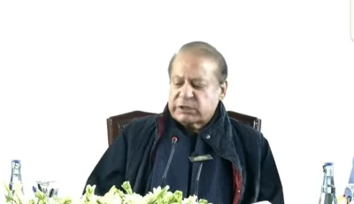 pml n supremo nawaz sharif addresses a party convention in murree on saturday screengrab