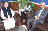 federal minister for maritime affairs muhammad junaid anwar chaudhry and sindh governor nehal hashmi