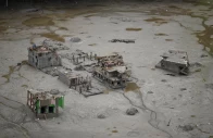 an arial view shows buildings near trishuli river damaged and covered in mud following deadly flash floods and a mudslide in betrawati bazaar in rasuwa district nepal august 30 2026 photo reuters