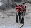 nepal flood survivors cling to zipline