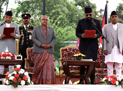 ex rapper balendra shah sworn in as nepal pm after sweeping election win