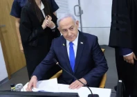 israeli prime minister benjamin netanyahu attends his trial on corruption charges at the district court in tel aviv on april 21 2025 afp
