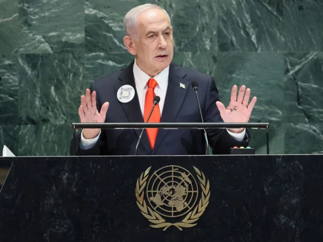 prime minister of israel benjamin netanyahu addresses the united nations general assembly unga at the united nations headquarters on september 26 2025 in new york city photo afp