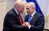 president donald trump speaks with israeli prime minister benjamin netanyahu at the israeli parliament the knesset on oct 13 photo afp