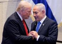 president donald trump speaks with israeli prime minister benjamin netanyahu at the israeli parliament the knesset on oct 13 photo afp