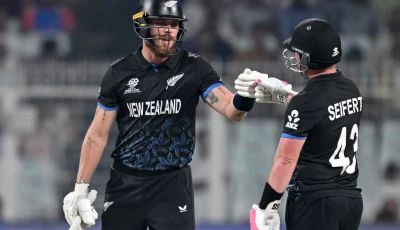 new zealand s finn allen l and tim seifert bump their fists during the 2026 icc men s t20 cricket world cup semi final match between new zealand and south africa at the eden gardens in kolkata on march 4 2026 photo afp new zealand s finn allen l and tim seifert bump their fists during the 2026 icc men s t20 cricket world cup semi final match between new zealand and south africa at the eden gardens in kolkata on march 4 2026 photo afp