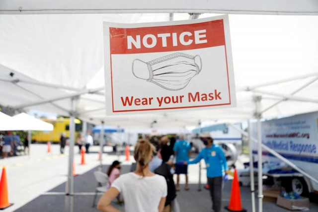 patients wait in line to get a swab test at a covid 19 mobile testing site hosted by the manatee county florida department of health in palmetto florida u s august 2 2021 photo reuters
