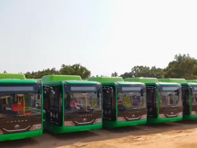 punjab chief minister maryam nawaz launched eco friendly electric buses in sargodha on sept 19 2025 source x com pmln org