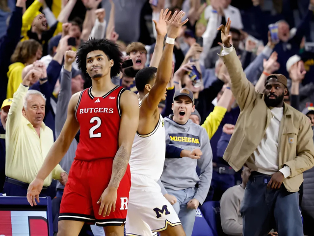 rutgers vs michigan 82 84 burnett s buzzer beater breaks rutgers hearts