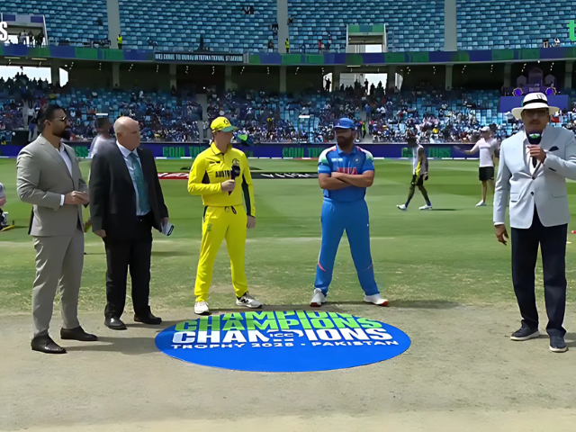 champions trophy 2025 australia win toss opt to bat first against india