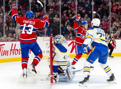 sabres vs canadiens 3 4 matheson scores in ot as canadiens extend win streak