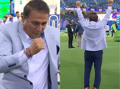 watch gavaskar s inner child unleashed as he dances to india s ct victory watch gavaskar s inner child unleashed as he dances to india s ct victory