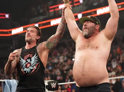cm punk helps bert kreischer hit chokeslams after wwe raw goes off air