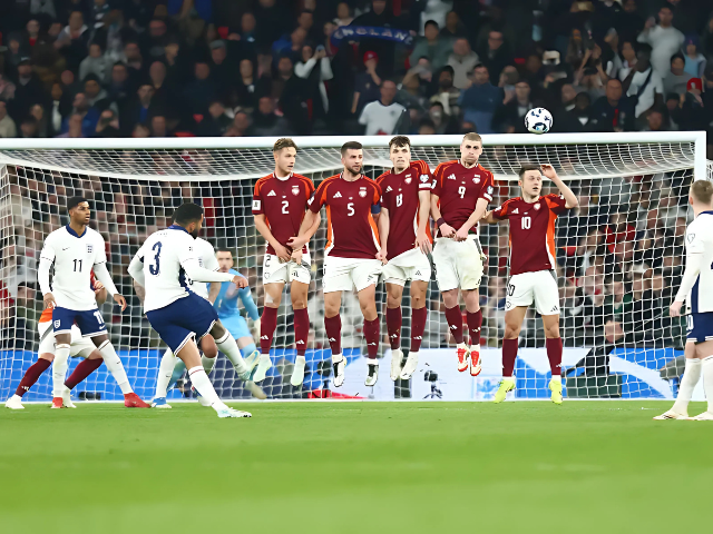 watch reece james exquisite freekick as england beat latvia 3 0