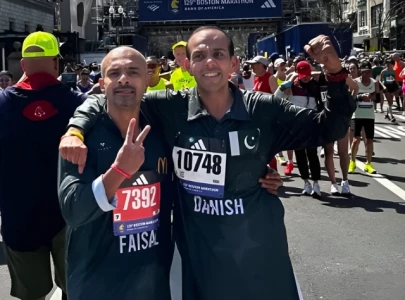 pakistan s faisal danish set unique world record at boston marathon