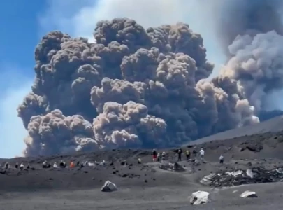 watch mount etna volcano in italy erupts sending tourists into panic