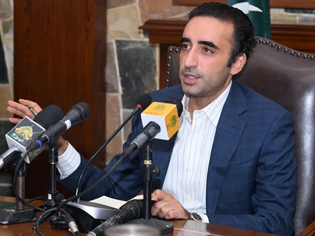pakistan peoples party chairman bilawal bhutto zardari addresses a press conference at the chief minister house on thursday sep 25 2025 photo x pakistan peoples party chairman bilawal bhutto zardari addresses a press conference at the chief minister house on thursday sep 25 2025 photo x
