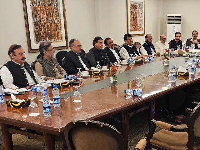 members of the federal government team holds negotiations with representatives of the jammu kashmir joint awami action committee jaac to resolve key issues photo x
