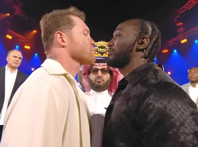 canelo crawford face off in saudi as super fight promotion kicks off canelo crawford face off in saudi as super fight promotion kicks off
