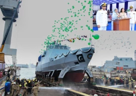 locally designed pns sahiwal launched at karachi shipyard