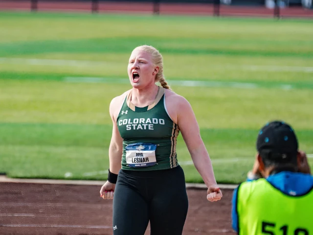 brock lesnar s daughter mya lesnar wins ncaa shot put national title brock lesnar s daughter mya lesnar wins ncaa shot put national title