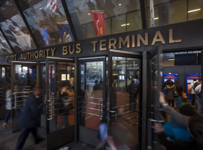 twelve injured after two buses collide at port authority terminal in us