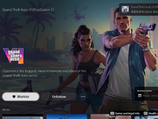 GTA 6 goes live on PlayStation store after 2nd trailer released | The Express Tribune