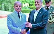 president of iran dr masoud pezeshkian receives prime minister muhammad shehbaz sharif upon his arrival at sa dabad palace in tehran photo app file president of iran dr masoud pezeshkian receives prime minister muhammad shehbaz sharif upon his arrival at sa dabad palace in tehran photo app file