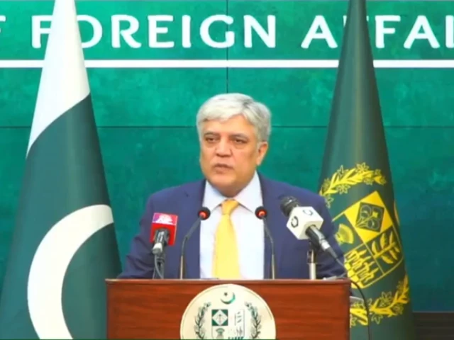 the foreign office spokesperson shafqat ali khan photo screengrab the foreign office spokesperson shafqat ali khan photo screengrab