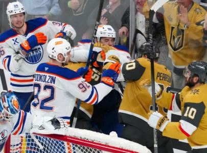 draisaitl delivers in overtime as oilers edge golden knights in goty contender