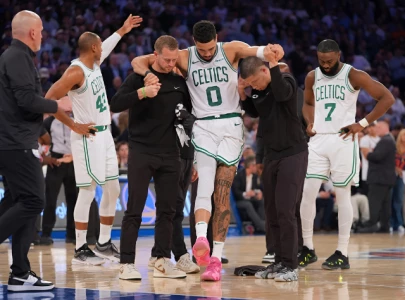 watch jayson tatum in tears backstage after forced off with injury for celtics watch jayson tatum in tears backstage after forced off with injury for celtics