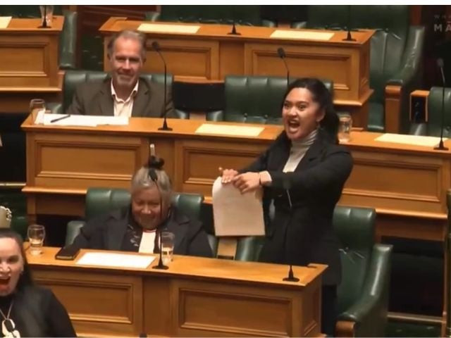 new zealand mp performs m ori haka tears controversial bill during heated parliament session new zealand mp performs m ori haka tears controversial bill during heated parliament session