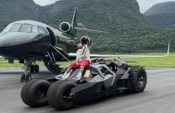 brazilian football star neymar has added a striking piece of movie history to his personal collection becoming the owner of a full scale replica of the batmobile photo courtesy instagram