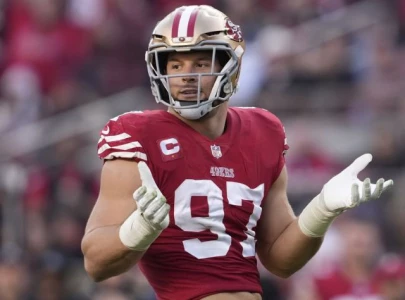 49ers nick bosa faces backlash after displaying trump support in live post game nfl interview